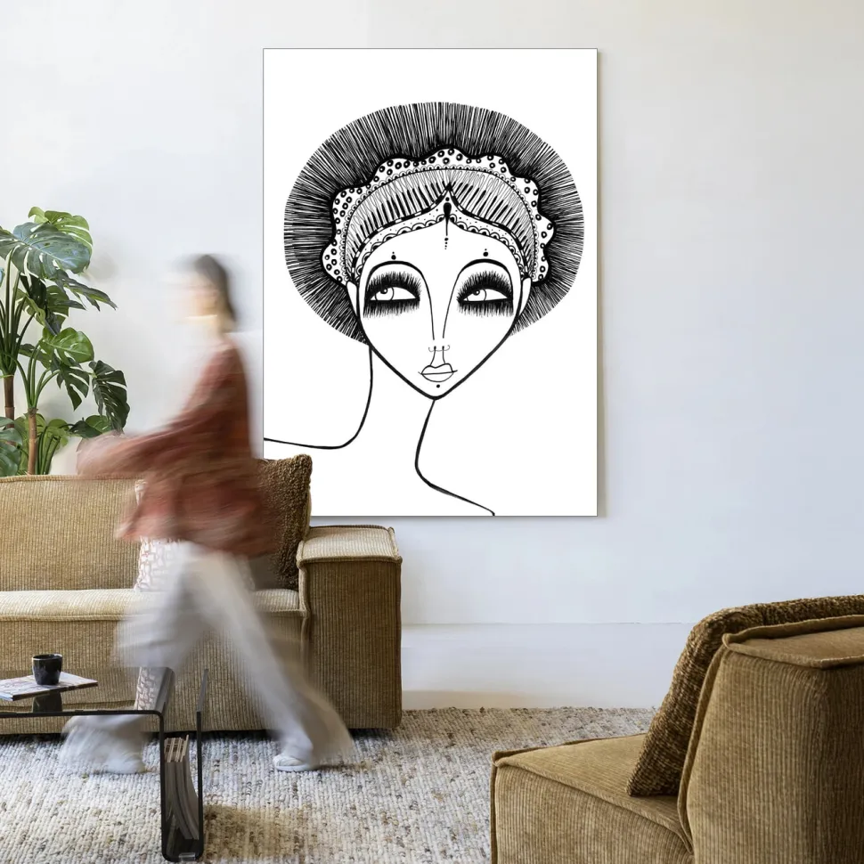 Wandkleed Leyla in maat en frame naar keuze