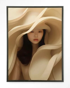 Wandkleed Light Flow in maat en frame naar keuze