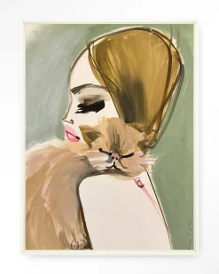 Wandkleed Lily Rose Depp X Pumpkin in maat en frame naar keuze