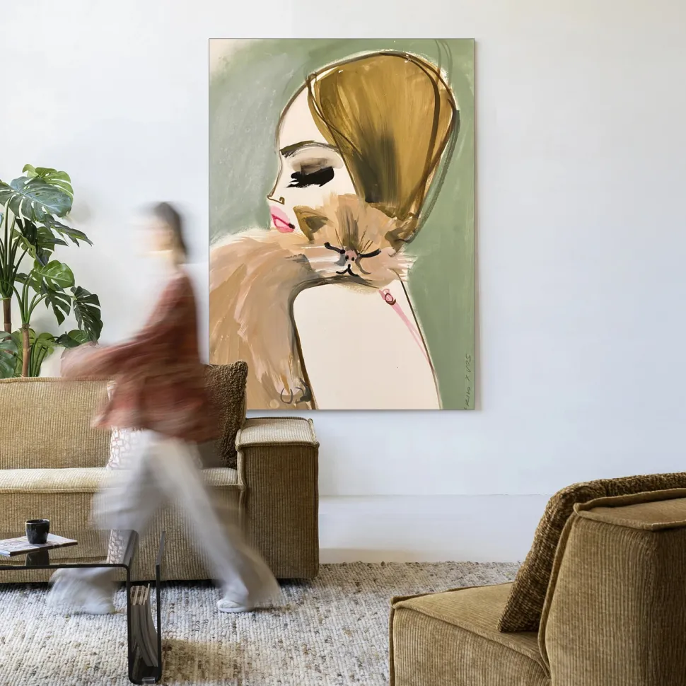 Wandkleed Lily Rose Depp X Pumpkin in maat en frame naar keuze