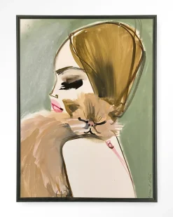 Wandkleed Lily Rose Depp X Pumpkin in maat en frame naar keuze