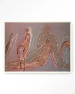 Wandkleed Line Of Action Study in maat en frame naar keuze