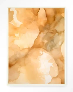 Wandkleed Liquid Cinnamon in maat en frame naar keuze