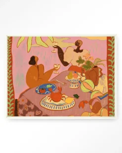 Wandkleed Lunch With The Ladies in maat en frame naar keuze