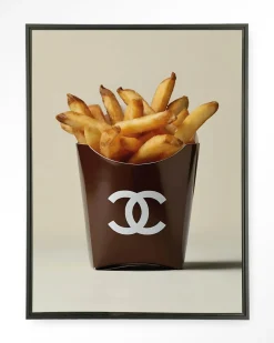 Wandkleed Luxury Fries in maat en frame naar keuze