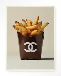 Wandkleed Luxury Fries in maat en frame naar keuze