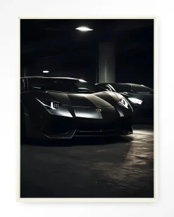 Wandkleed Luxury Garage in maat en frame naar keuze