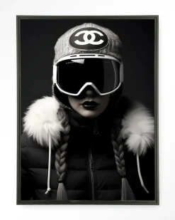 Wandkleed Luxury Snow Girl in maat en frame naar keuze