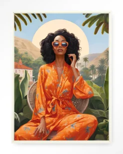 Wandkleed Mia in maat en frame naar keuze