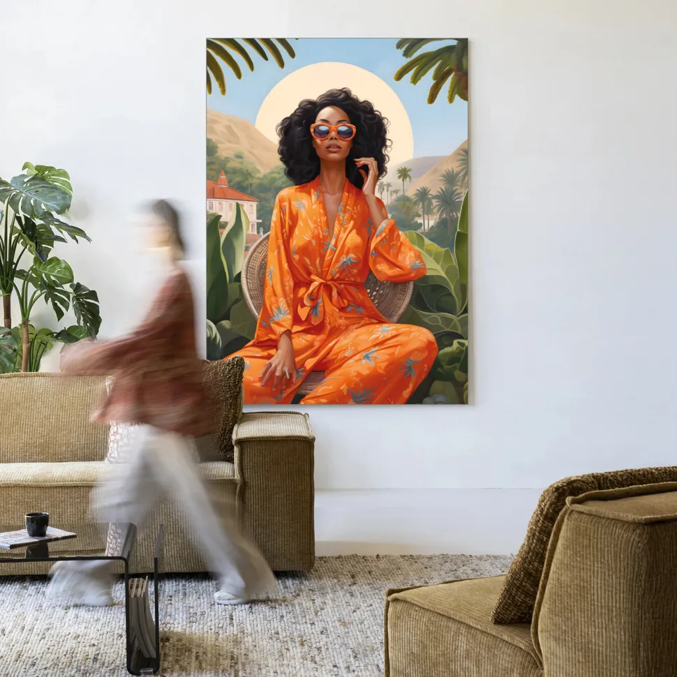 Wandkleed Mia in maat en frame naar keuze