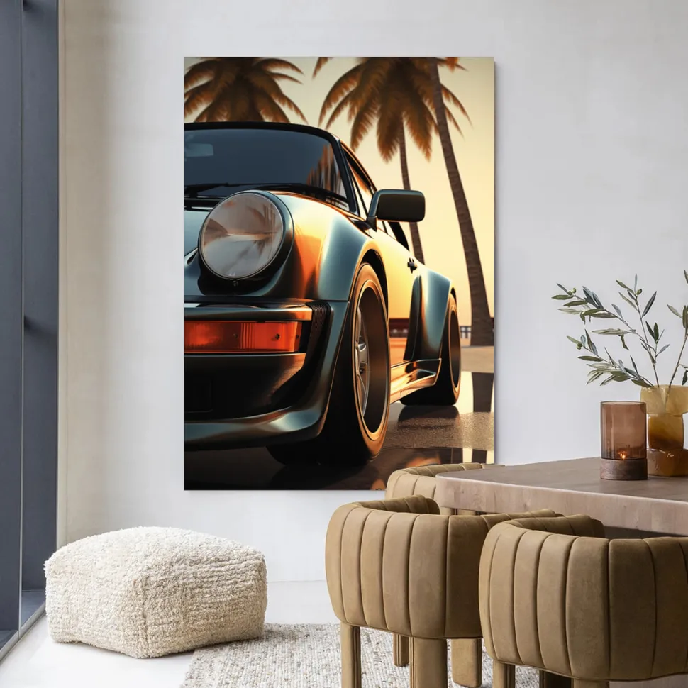 Wandkleed Miami Style in maat en frame naar keuze