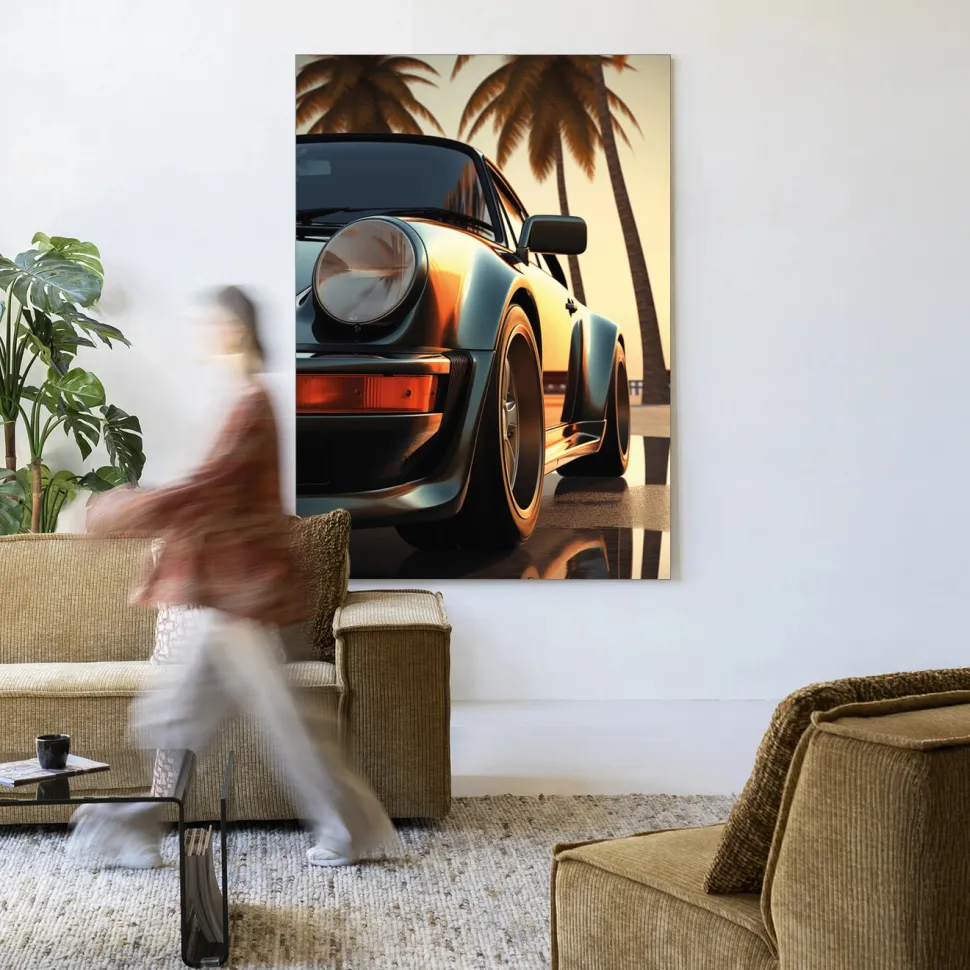 Wandkleed Miami Style in maat en frame naar keuze