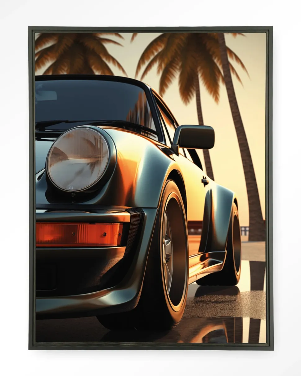 Wandkleed Miami Style in maat en frame naar keuze