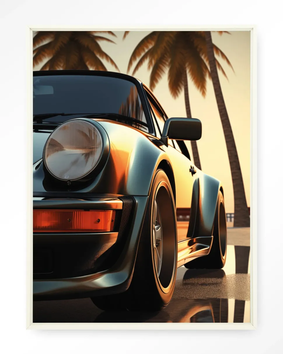 Wandkleed Miami Style in maat en frame naar keuze