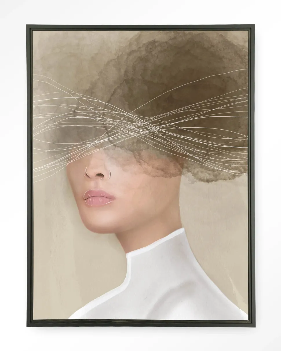 Wandkleed Mood Cloud in maat en frame naar keuze