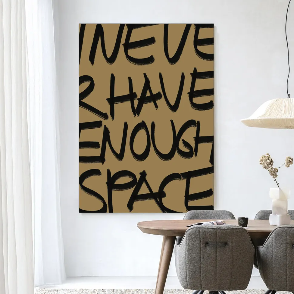 Wandkleed No Space in maat en frame naar keuze