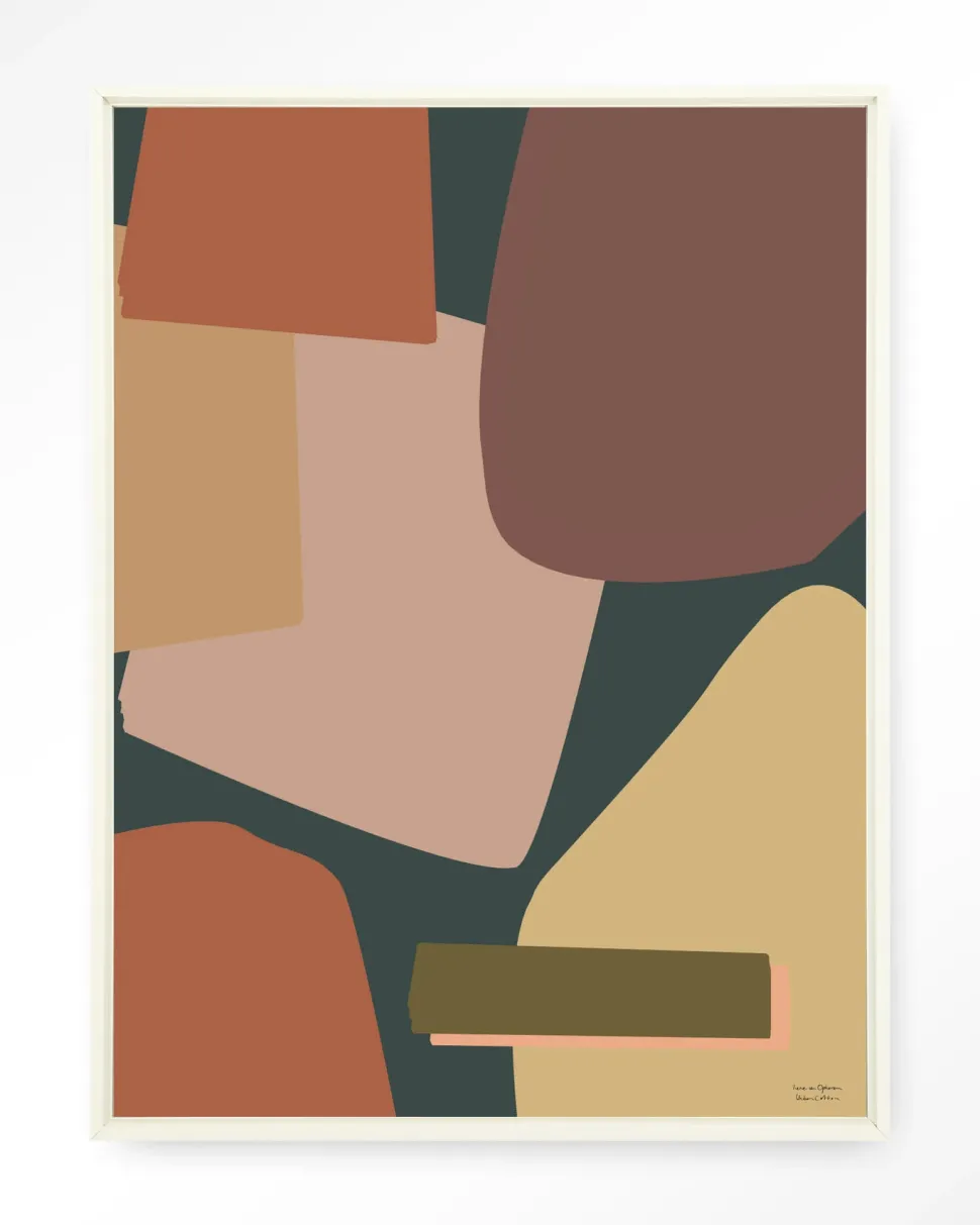 Wandkleed Nuance in maat en frame naar keuze