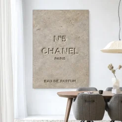 Wandkleed Number 5 in maat en frame naar keuze