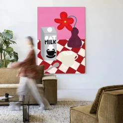 Wandkleed Oatmilk Morning in maat en frame naar keuze