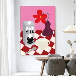 Wandkleed Oatmilk Morning in maat en frame naar keuze