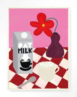 Wandkleed Oatmilk Morning in maat en frame naar keuze