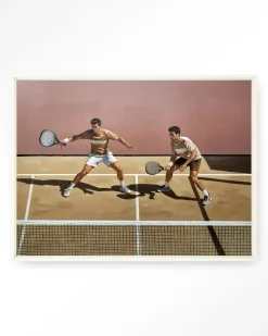 Wandkleed Padel Court in maat en frame naar keuze