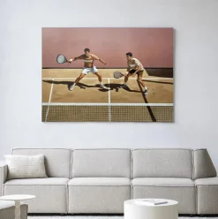 Wandkleed Padel Court in maat en frame naar keuze