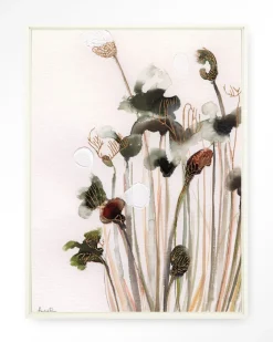 Wandkleed Pastel Flowers 2 in maat en frame naar keuze