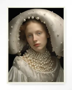 Wandkleed Pearl Princess in maat en frame naar keuze