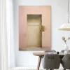 Wandkleed Pink Door in maat en frame naar keuze