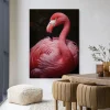 Wandkleed Pink Flamingo in maat en frame naar keuze
