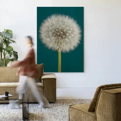 Wandkleed Pluizige Paardenbloem in maat en frame naar keuze