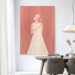 Wandkleed Polly in maat en frame naar keuze