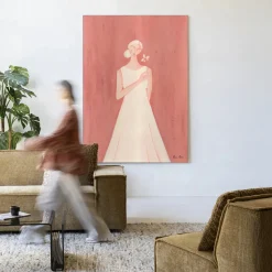 Wandkleed Polly in maat en frame naar keuze