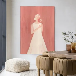 Wandkleed Polly in maat en frame naar keuze