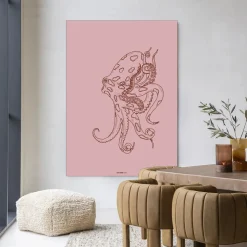 Wandkleed Polypus in maat en frame naar keuze