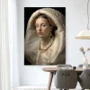 Wandkleed Queen Of Pearls in maat en frame naar keuze