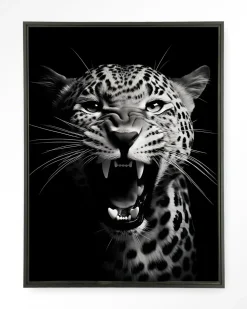 Wandkleed Rawr Cheetah in maat en frame naar keuze