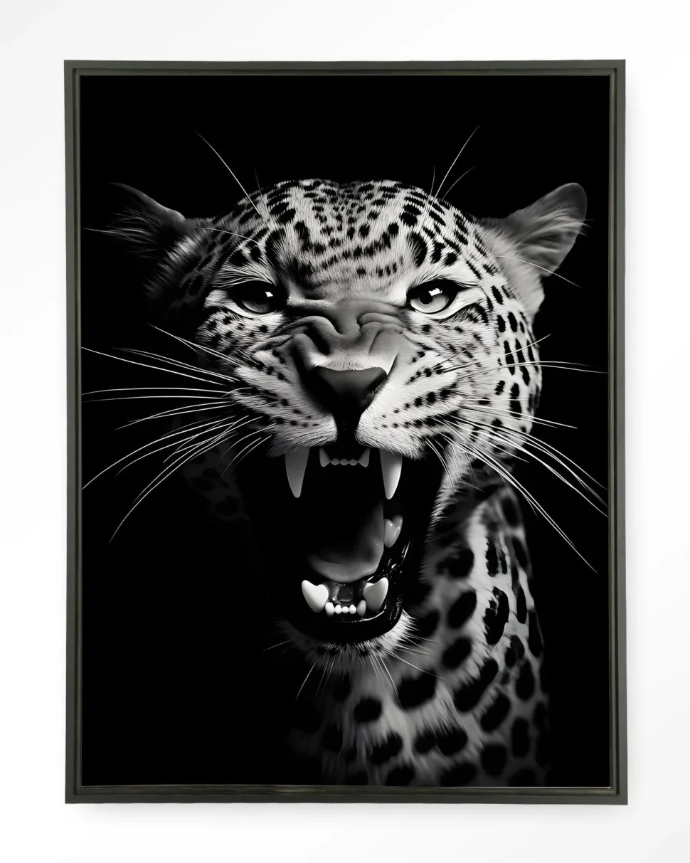 Wandkleed Rawr Cheetah in maat en frame naar keuze