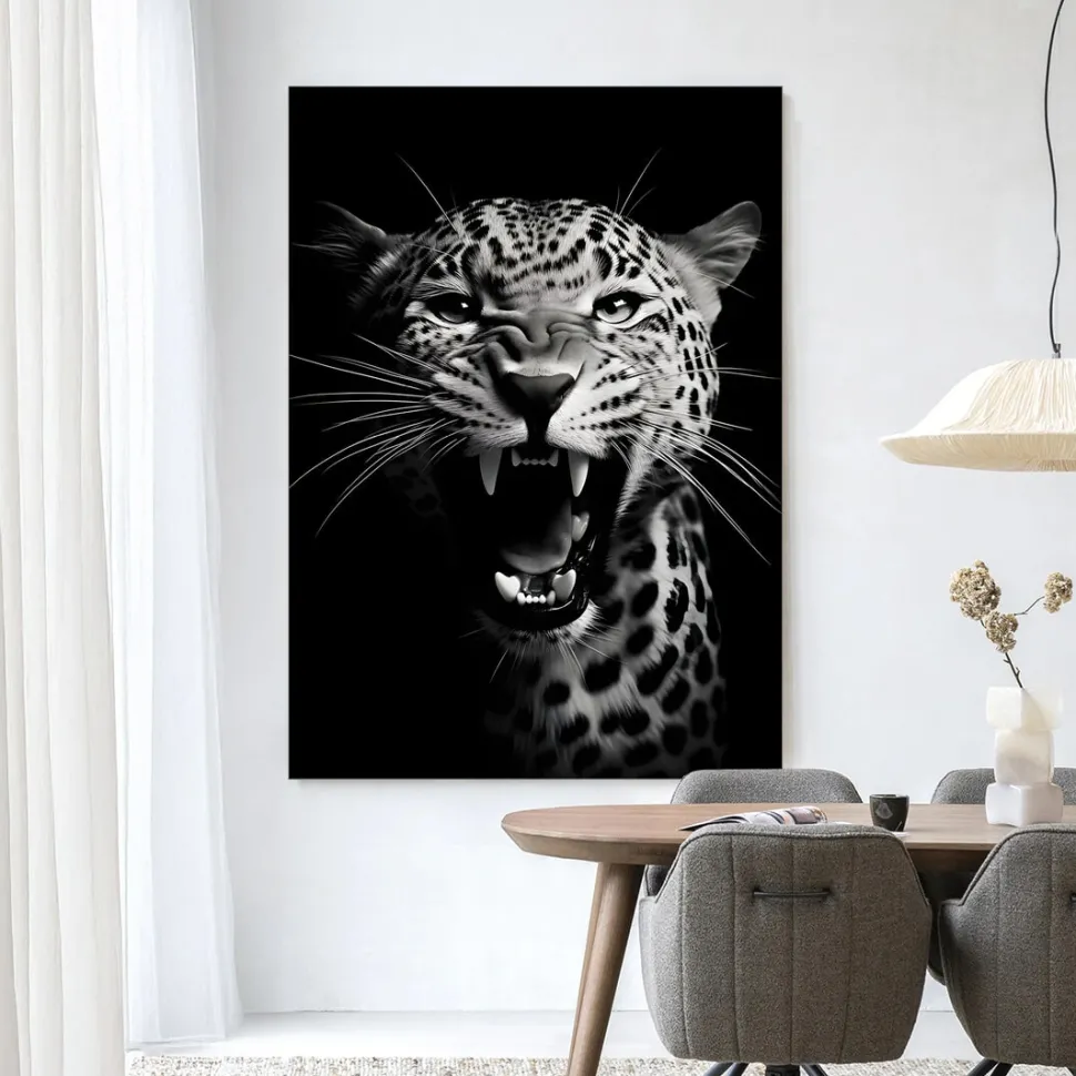 Wandkleed Rawr Cheetah in maat en frame naar keuze