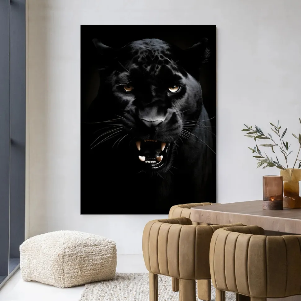 Wandkleed Rawr Panther in maat en frame naar keuze