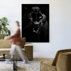 Wandkleed Rawr Panther in maat en frame naar keuze
