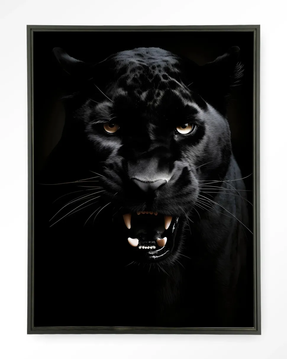 Wandkleed Rawr Panther in maat en frame naar keuze