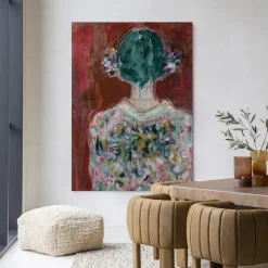 Wandkleed Red Velvet in maat en frame naar keuze