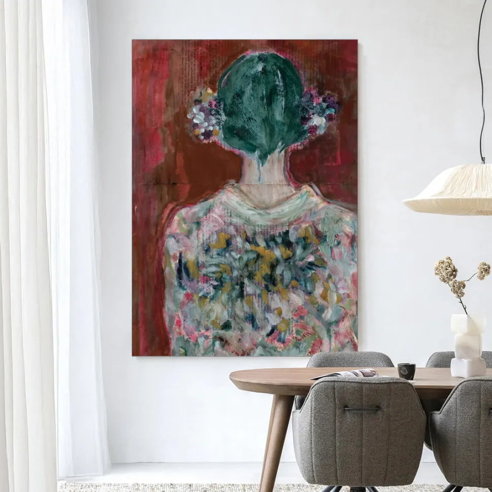 Wandkleed Red Velvet in maat en frame naar keuze