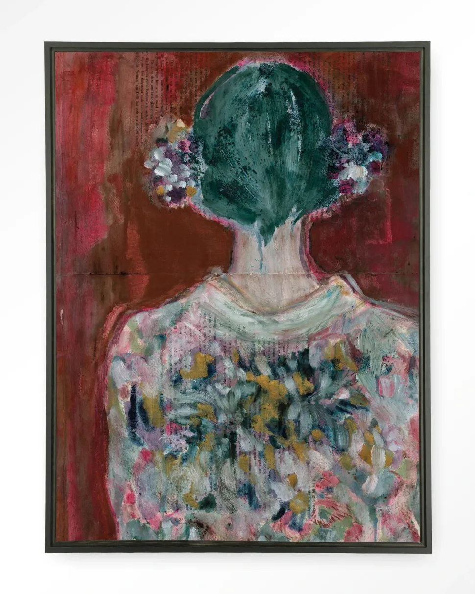 Wandkleed Red Velvet in maat en frame naar keuze