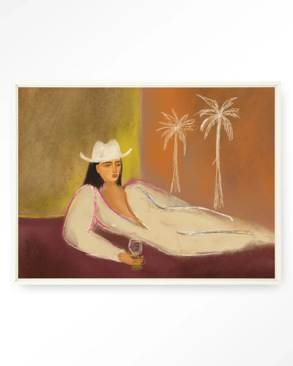 Wandkleed Relaxing Day in maat en frame naar keuze