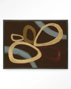 Wandkleed Ring Of Abstraction Brown in maat en frame naar keuze