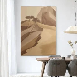 Wandkleed Rocky Palm in maat en frame naar keuze