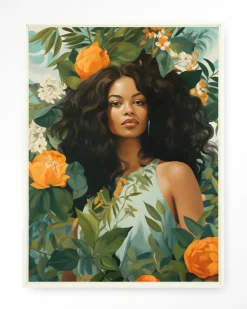 Wandkleed Rosita in maat en frame naar keuze